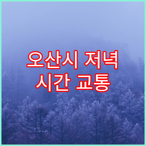 오산시 저녁 시간 교통 흐름 나쁜 구간
