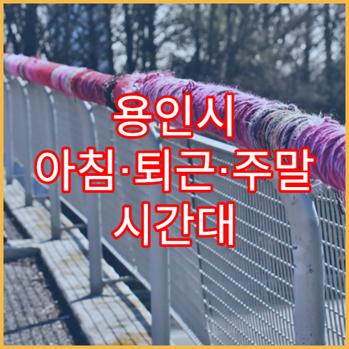 용인시 아침·퇴근·주말 시간대 비교 정리